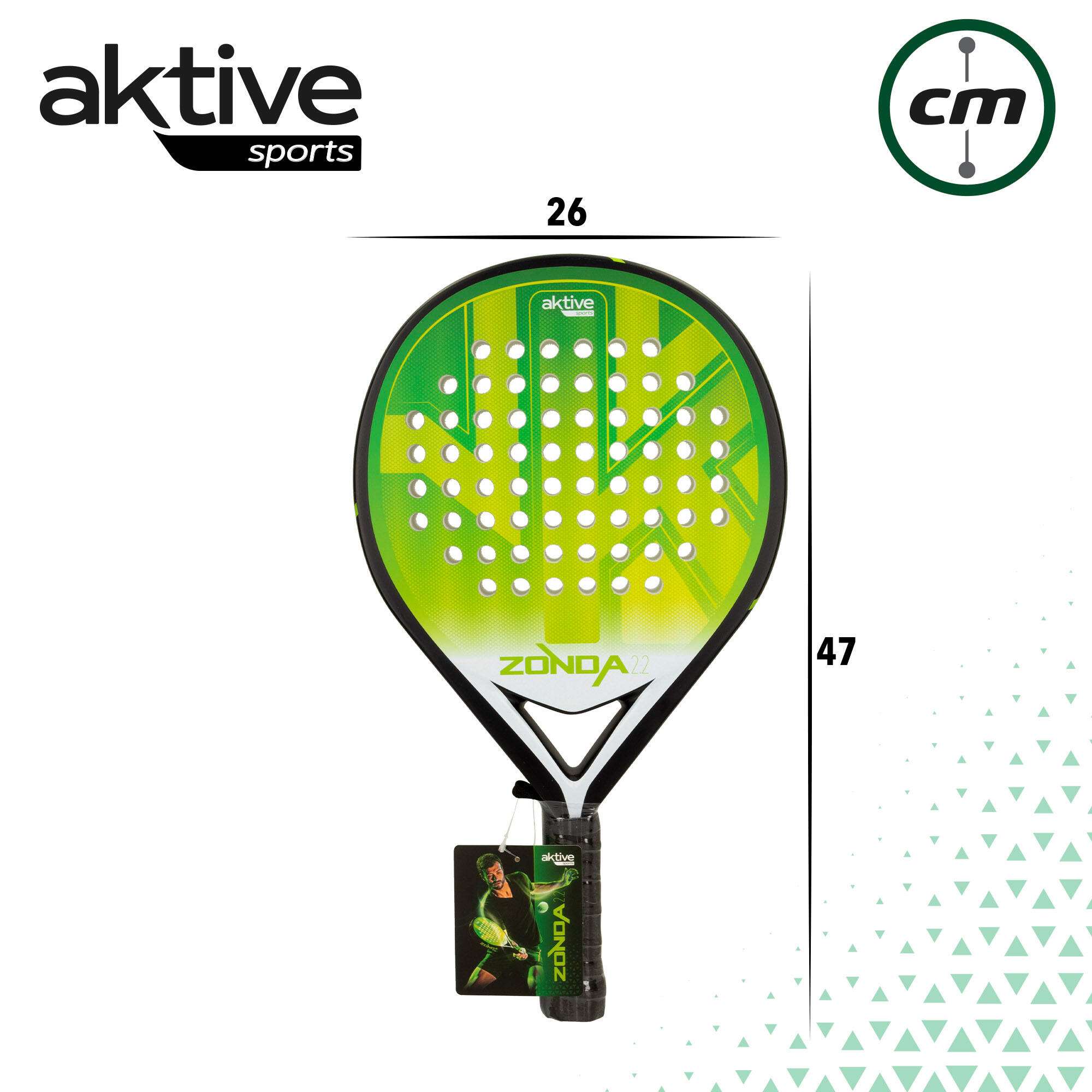 Pala de pádel nivel intermedio Aktive Zonda 2.2 Potencia-Control 7/7