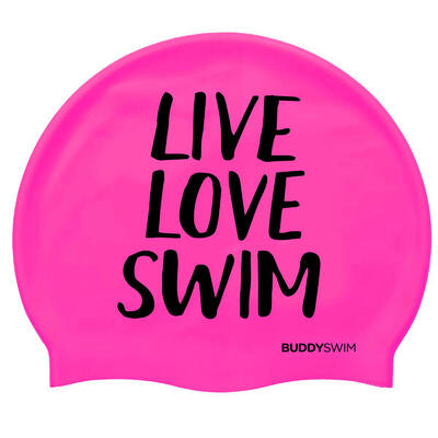 Cuffia in silicone Piscine o acque libere Buddyswim LLS Rosa