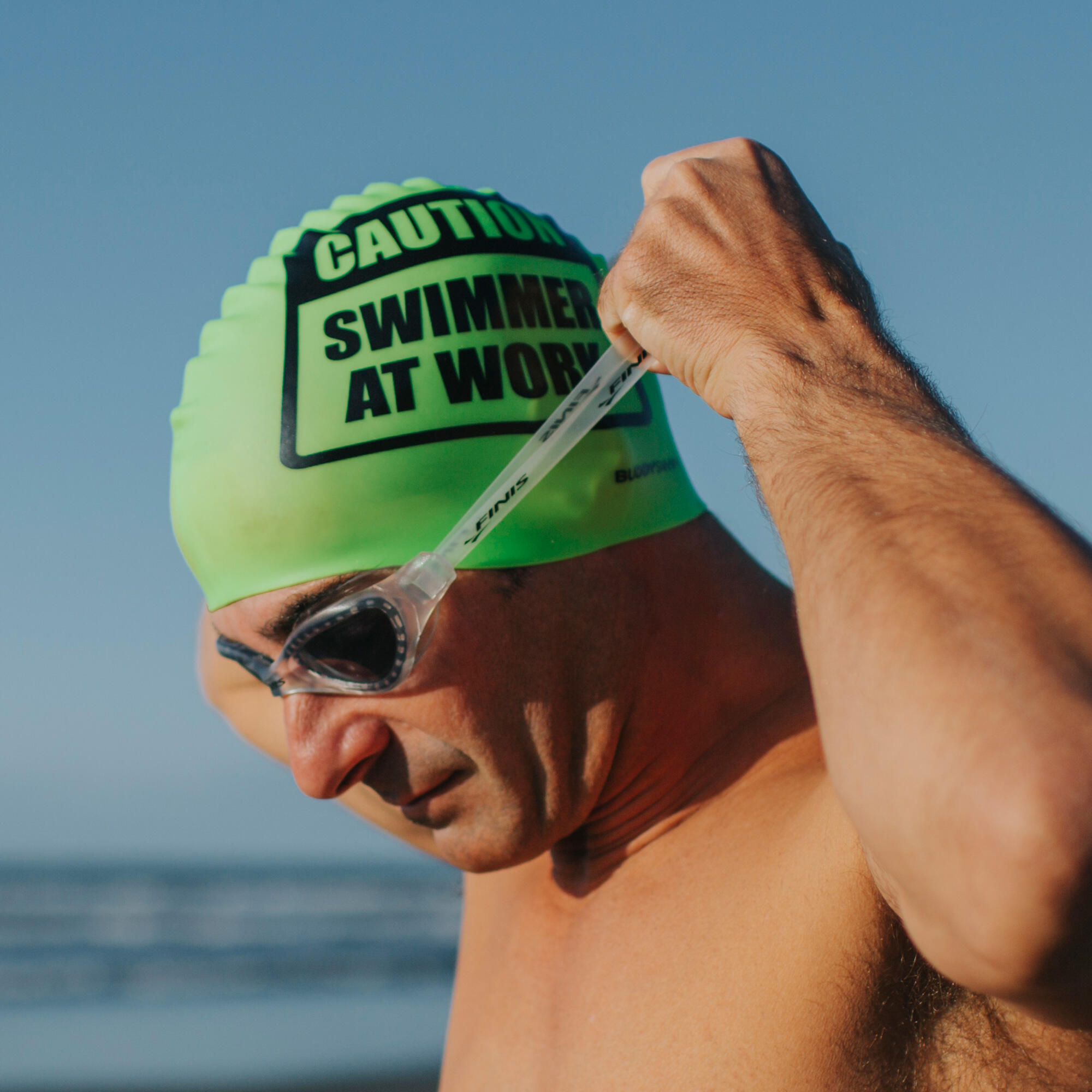 Siliconenzwemdop Zwembaden of open water Buddyswim CSW Wit 4/4
