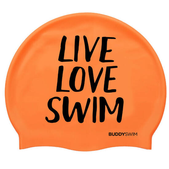 Cuffia in silicone Piscine o acque libere Buddyswim LLS Arancione