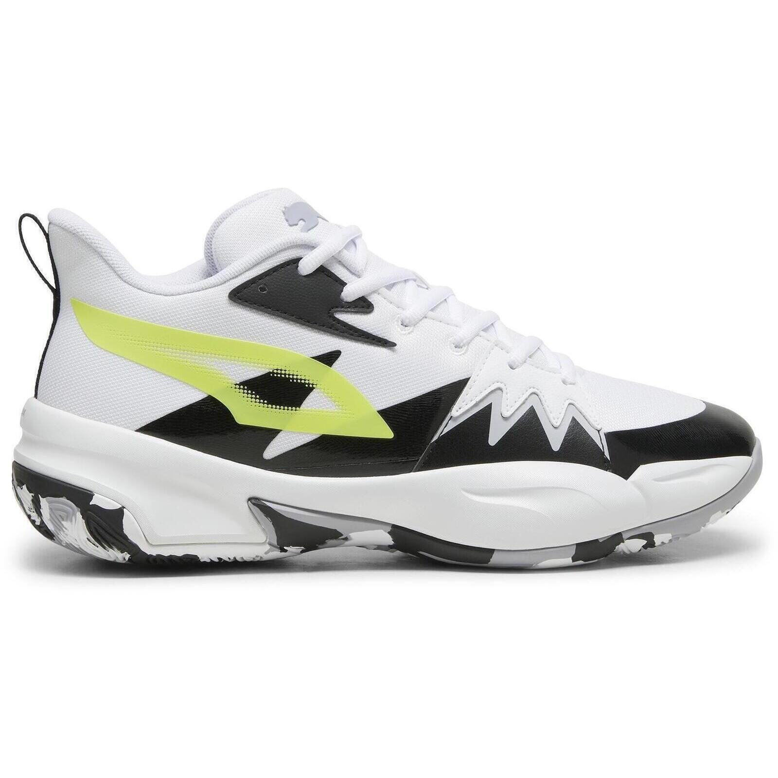 Baskets Puma Genetics Puma White-Electric Lime, Blanc, Unisexe 5/6