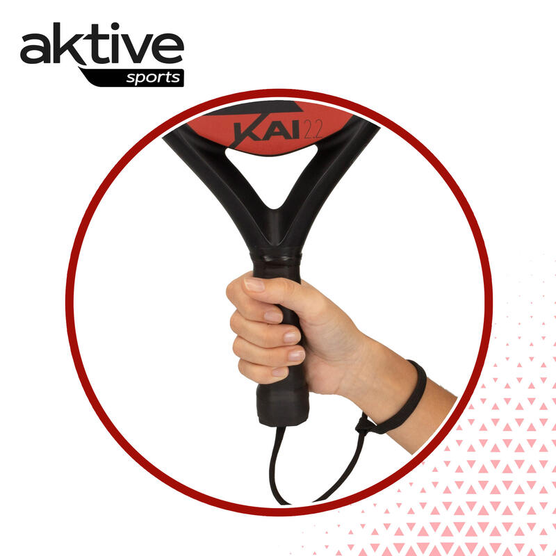 AKTIVE Kai 2.2 Control, Raquette de padel défensive. 38mm, 340 gr, Rouge