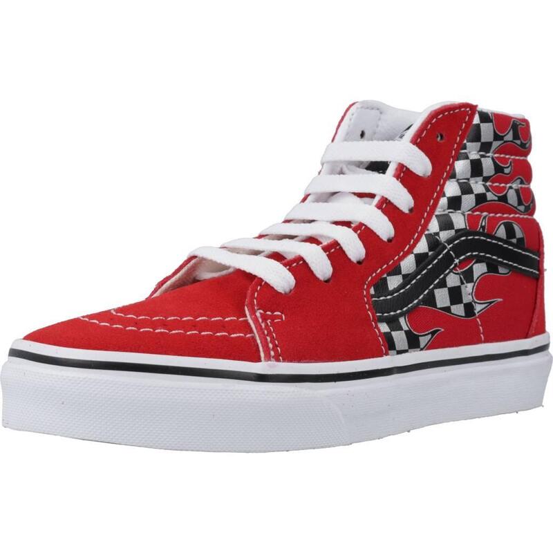 Zapatillas niño Vans Sk8-hi Reflect Check Flame Rojo