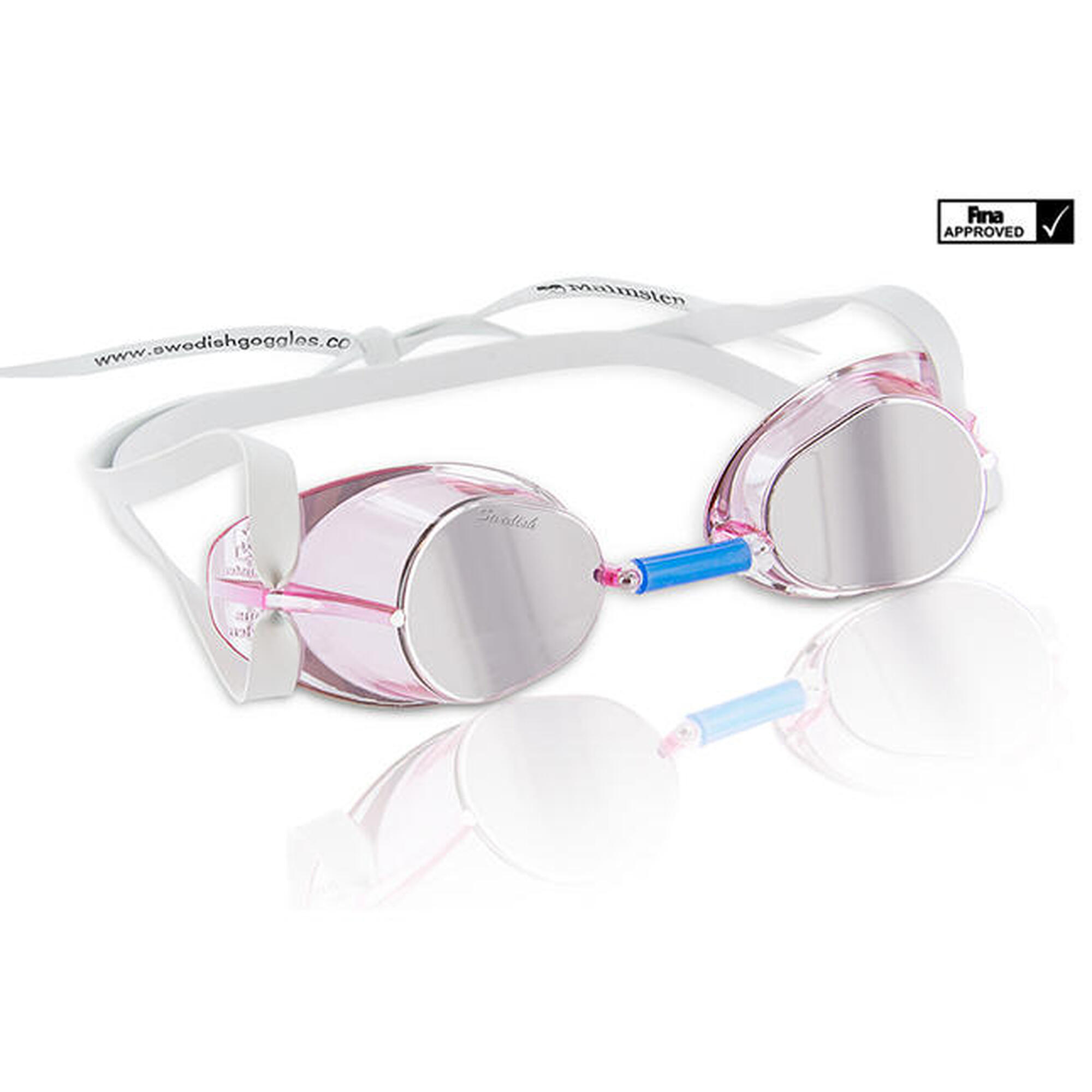 Zweedse zwembril Malmsten Jewel Roze