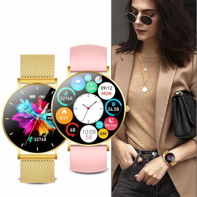 Smartwatch damski zegarek Manta Alexa Lux Gold