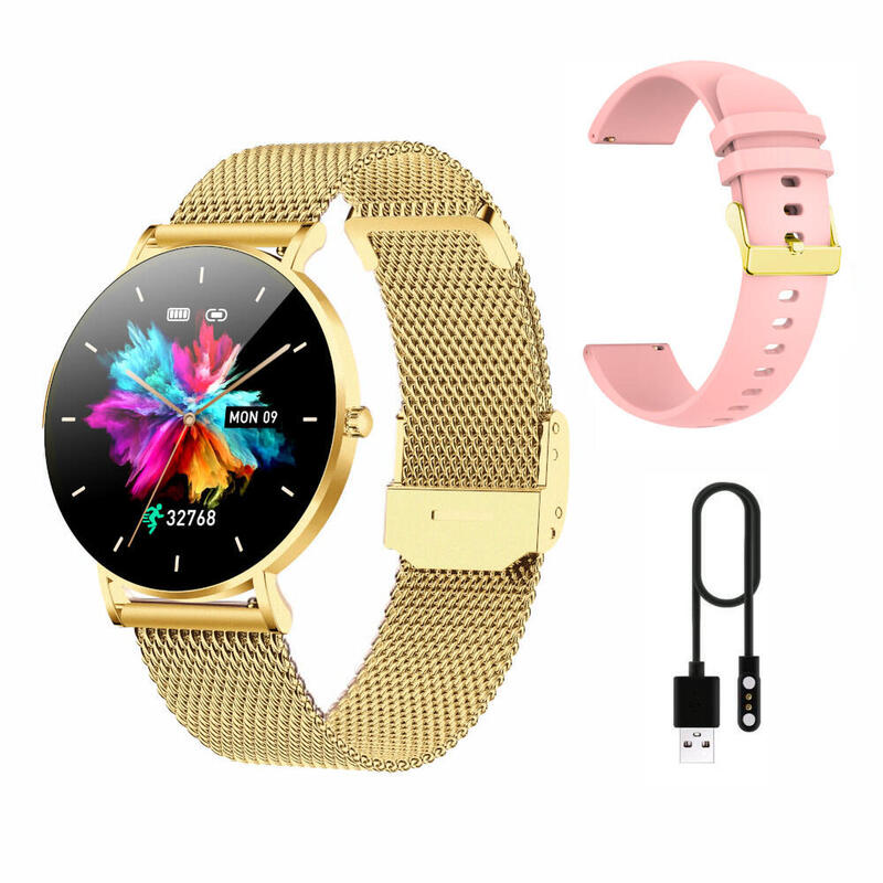 Smartwatch damski zegarek Manta Alexa Lux Gold