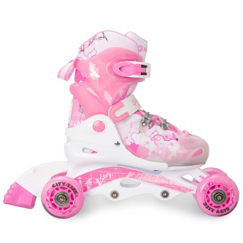 Raven Princess Roze 3-in-1 Verstelbare Rolschaatsen