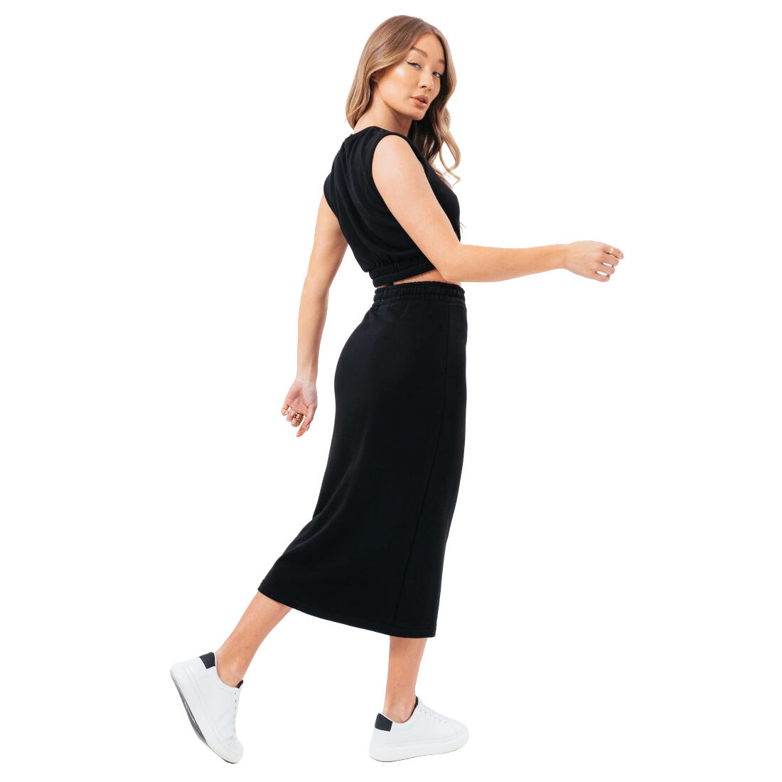 Skirt pour femmes Sweat Midi Skirt Loungewear Set 2/2