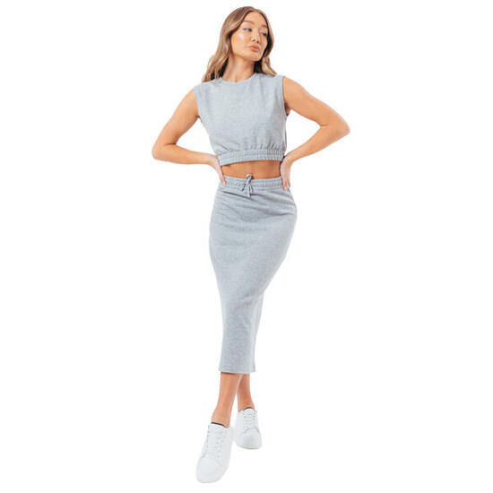 Skirt Damen Sweat Midi Skirt Loungewear Set