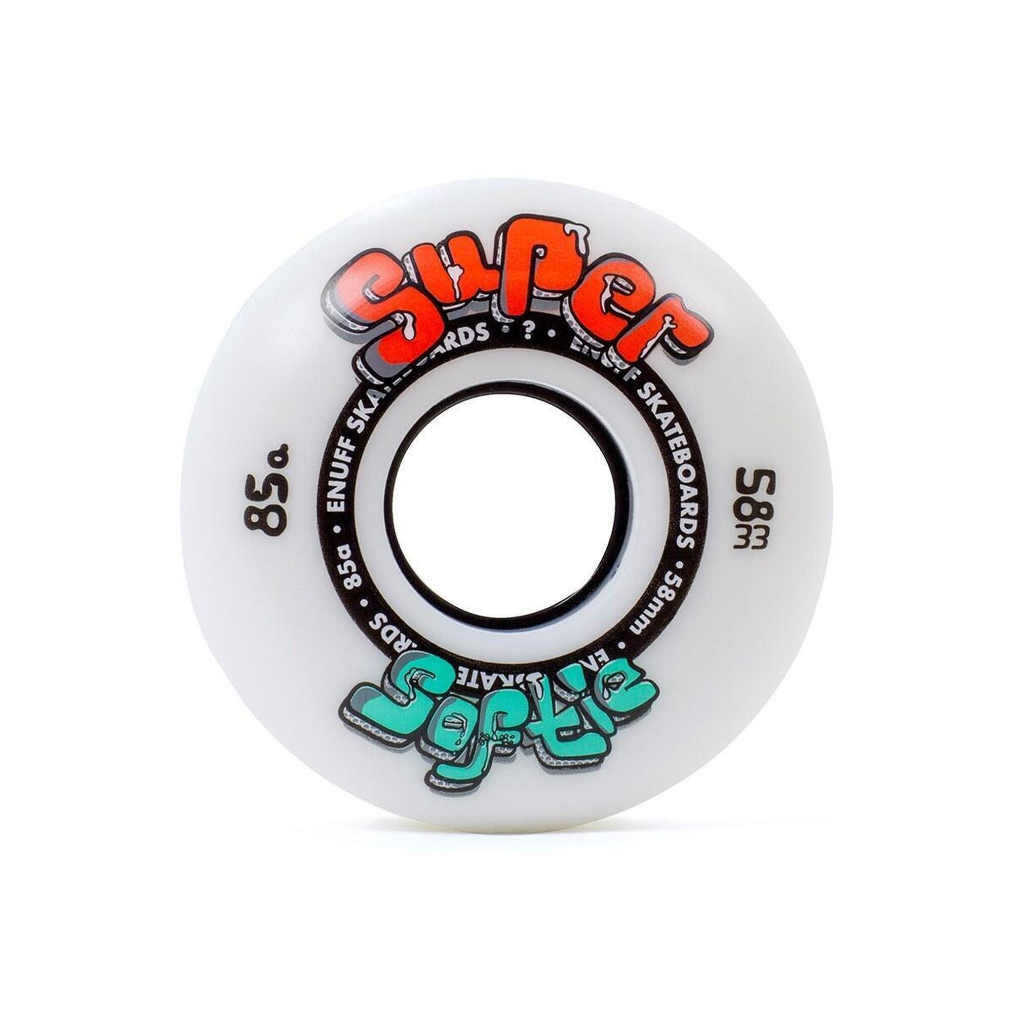 Enuff Skateboards - Enuff Roue Super Softies Blanc [x4] - Roue - Blanc - Taille Unique - Decathlon