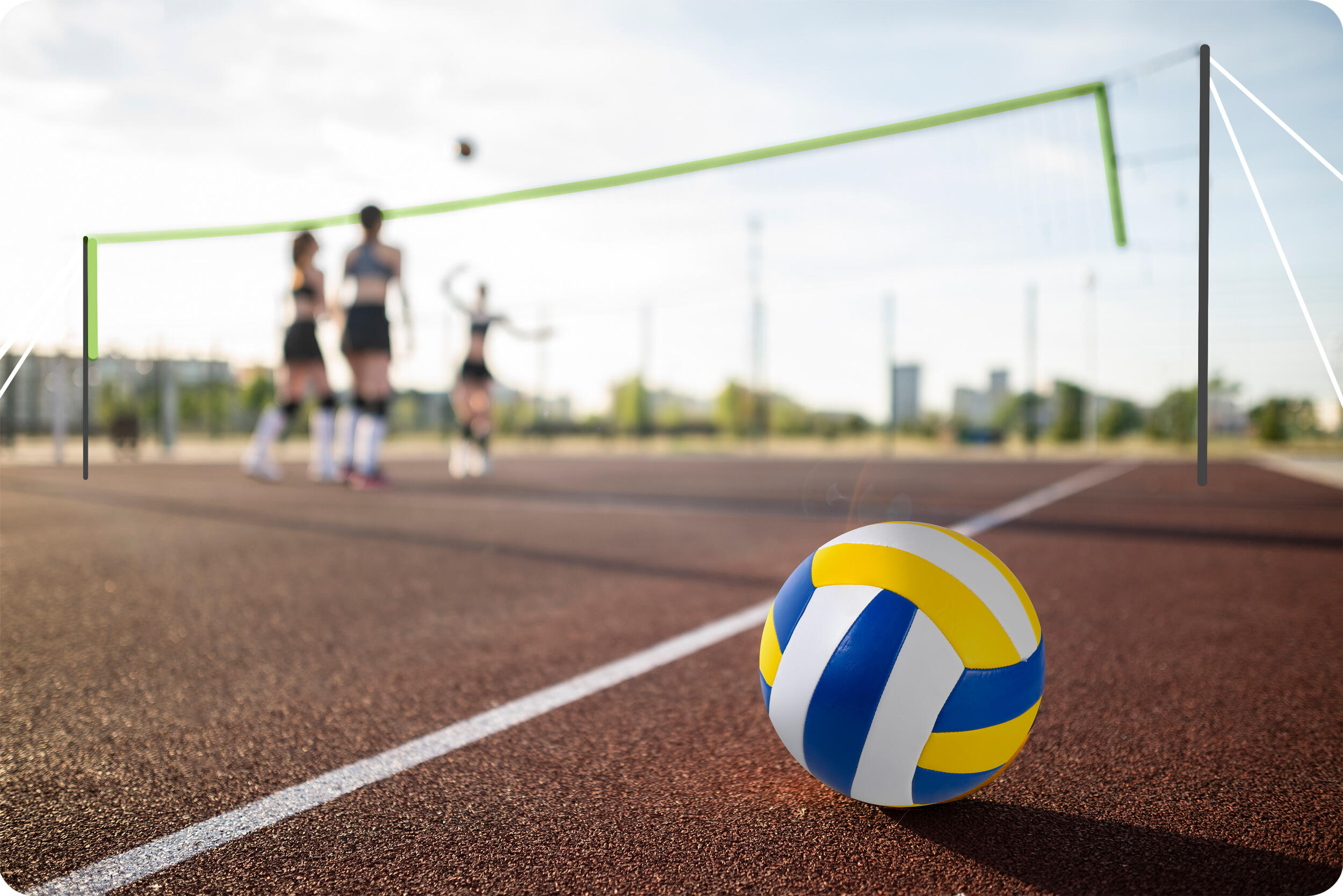 Zestaw do siatkówki słupki stelaż siatka piłka Neo-Sport 6/7