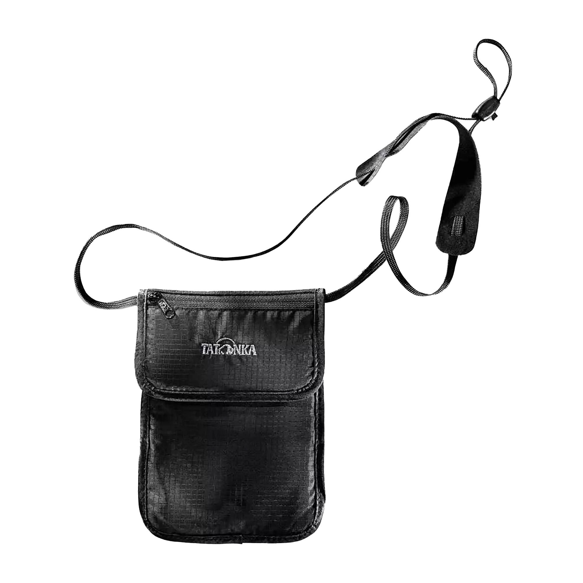 Bolsa de pescoço dobrada em pele tatonka