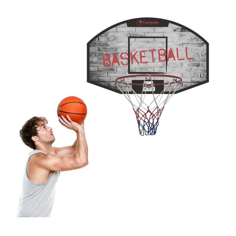 Basketbalbord - Portland - 71 x 45 cm - Basketbalring met Bord en Net