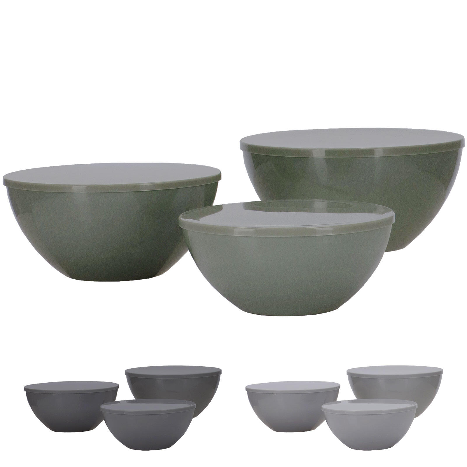 Set di insalatiere Palma da Campeggio in melamina effetto ceramica 6 pezzi 4/5
