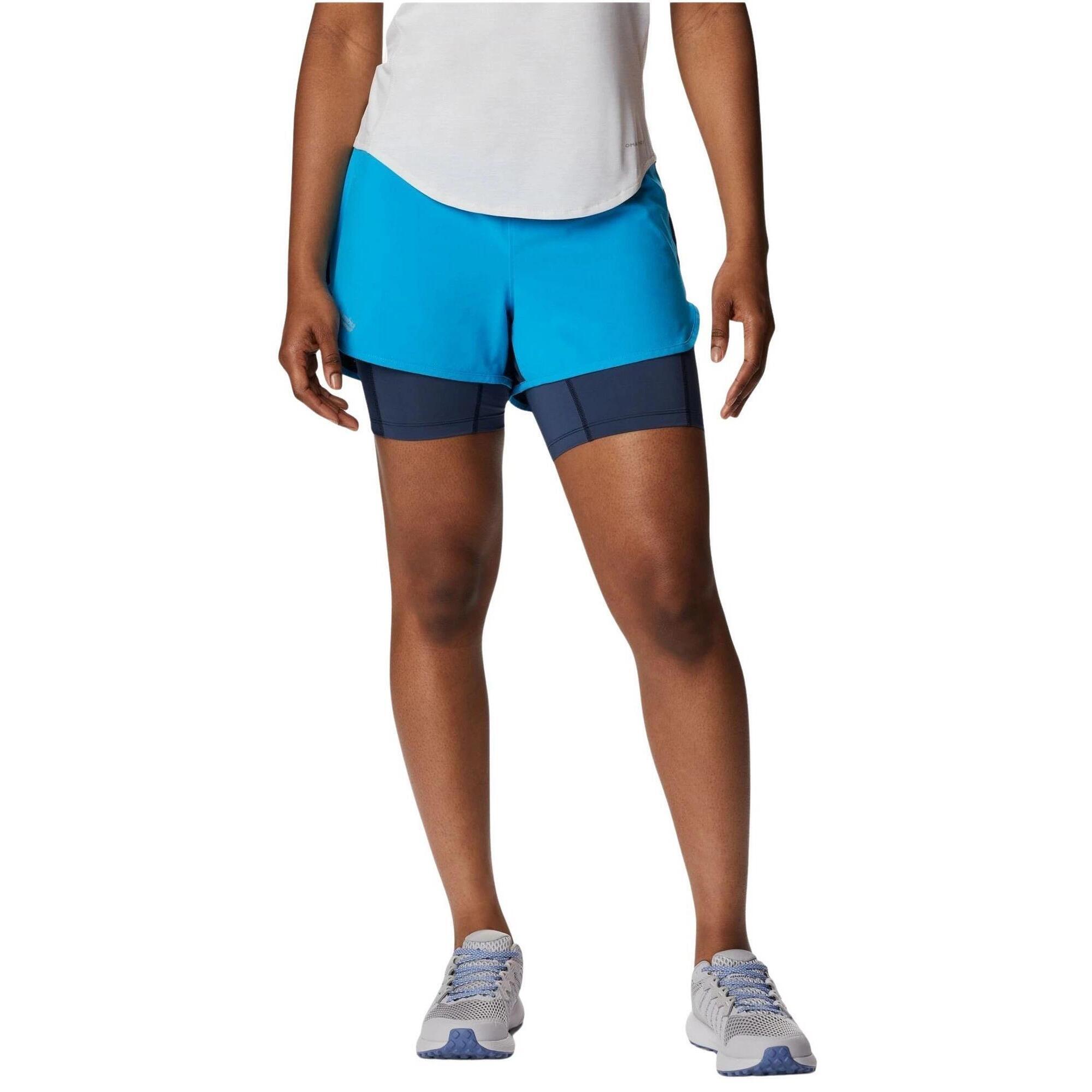 Columbia - Shorts De Sport Pour Femmes Endless Trail 2n1 - Collant De Running - Bleu - 34 2xs - Decathlon
