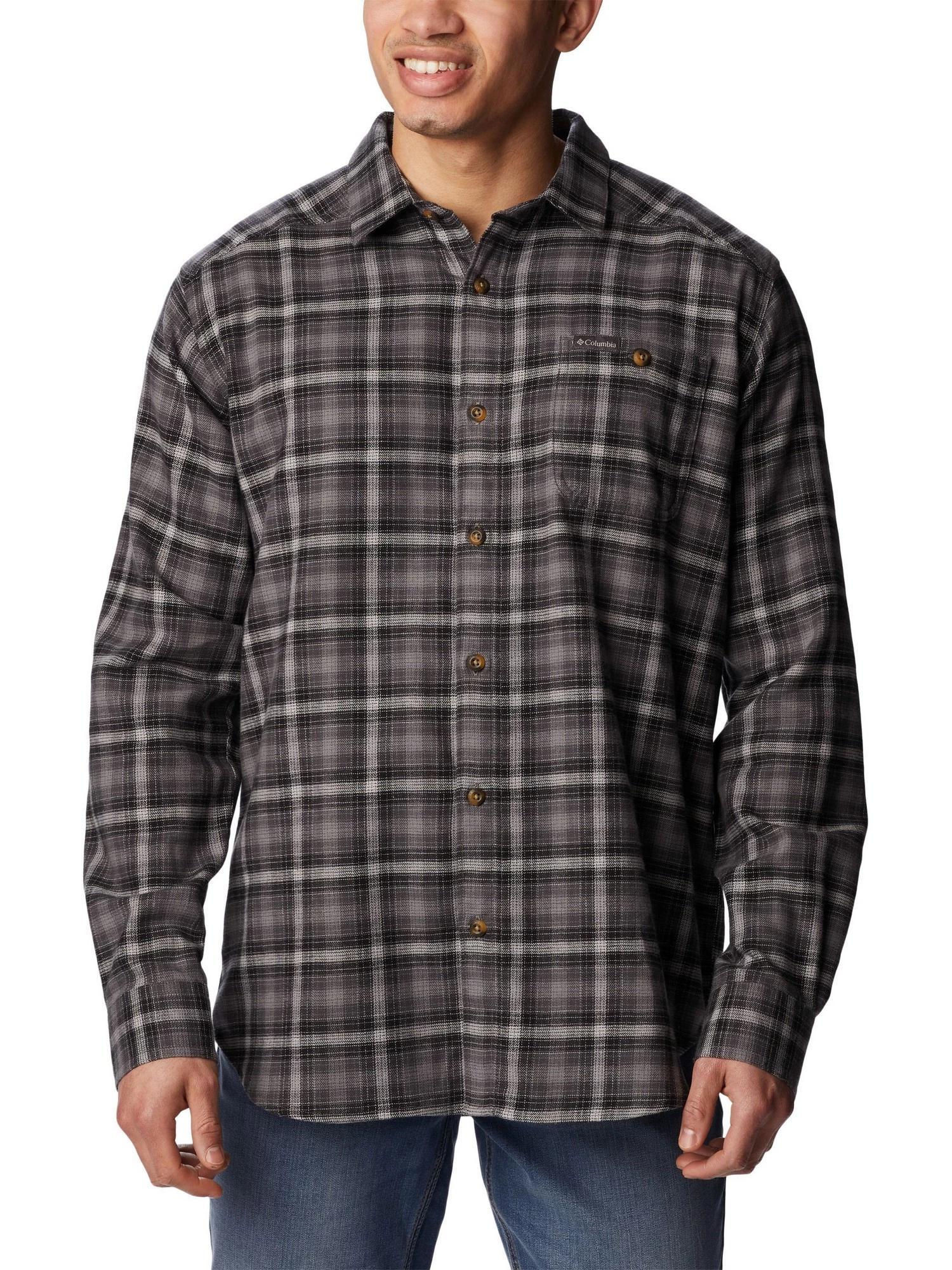 COLUMBIA Langarmhemd Cornell Woods Flannel Long Sleeve Shirt Herren - grau