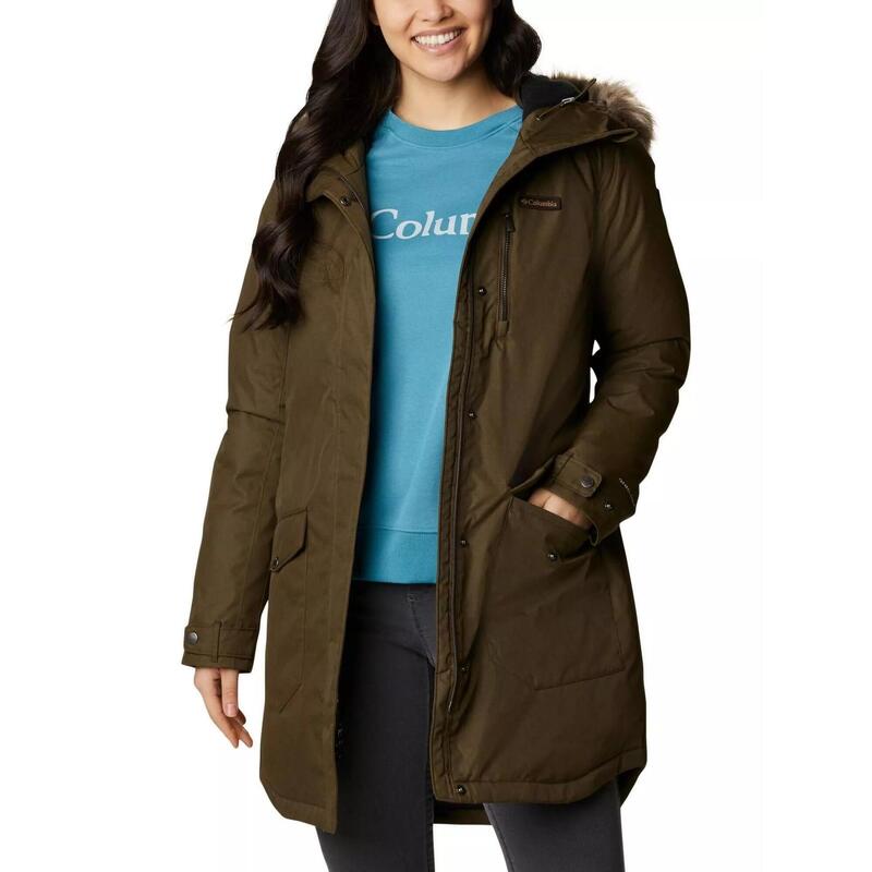 Wintermantel Suttle Mountain Long Insulated Jacket Damen - grün