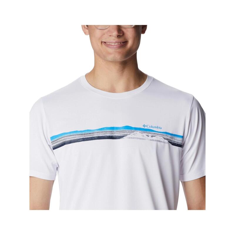 Koszulka sportowa z krótkim rękawem Columbia Hike Graphic SS Tee - biały