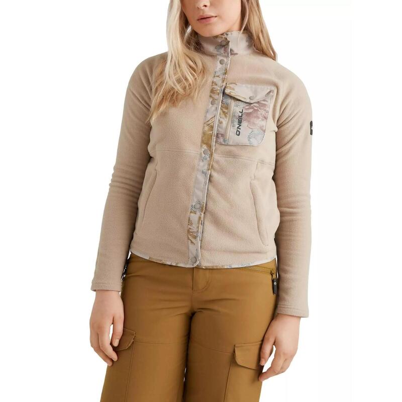 Bluza polarowa Utility Button Fleece - brązowa