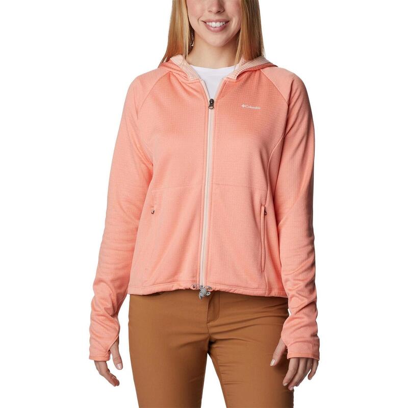 Bluza z kapturem Boundless Trek Grid Fleece - różowy