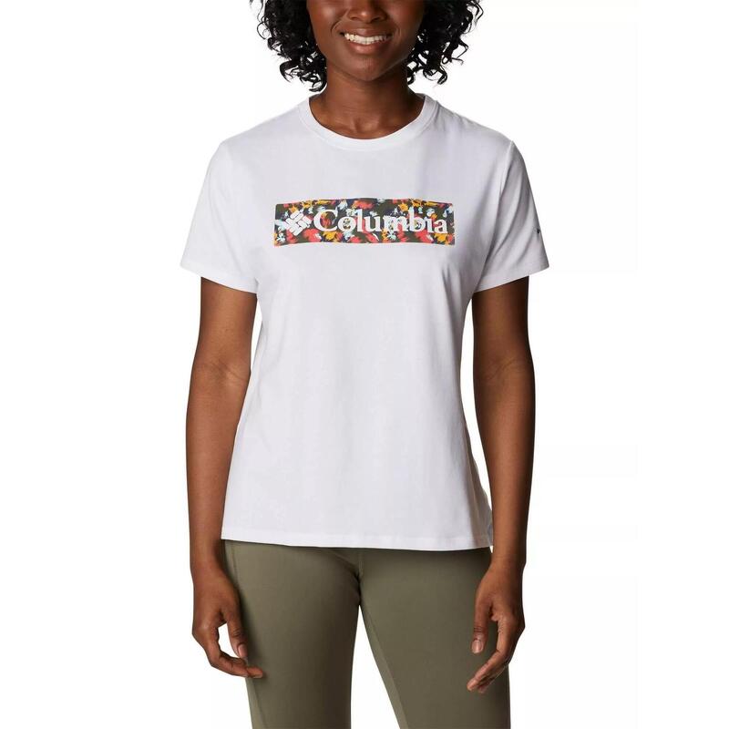 Kurzarm-T-Shirt Sun Trek SS Graphic Tee Damen - weiß