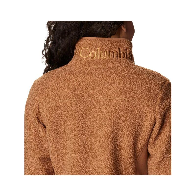 Sweter polarowy Panorama Full Zip - brązowy