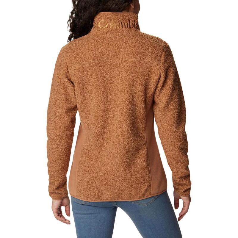 Sweter polarowy Panorama Full Zip - brązowy