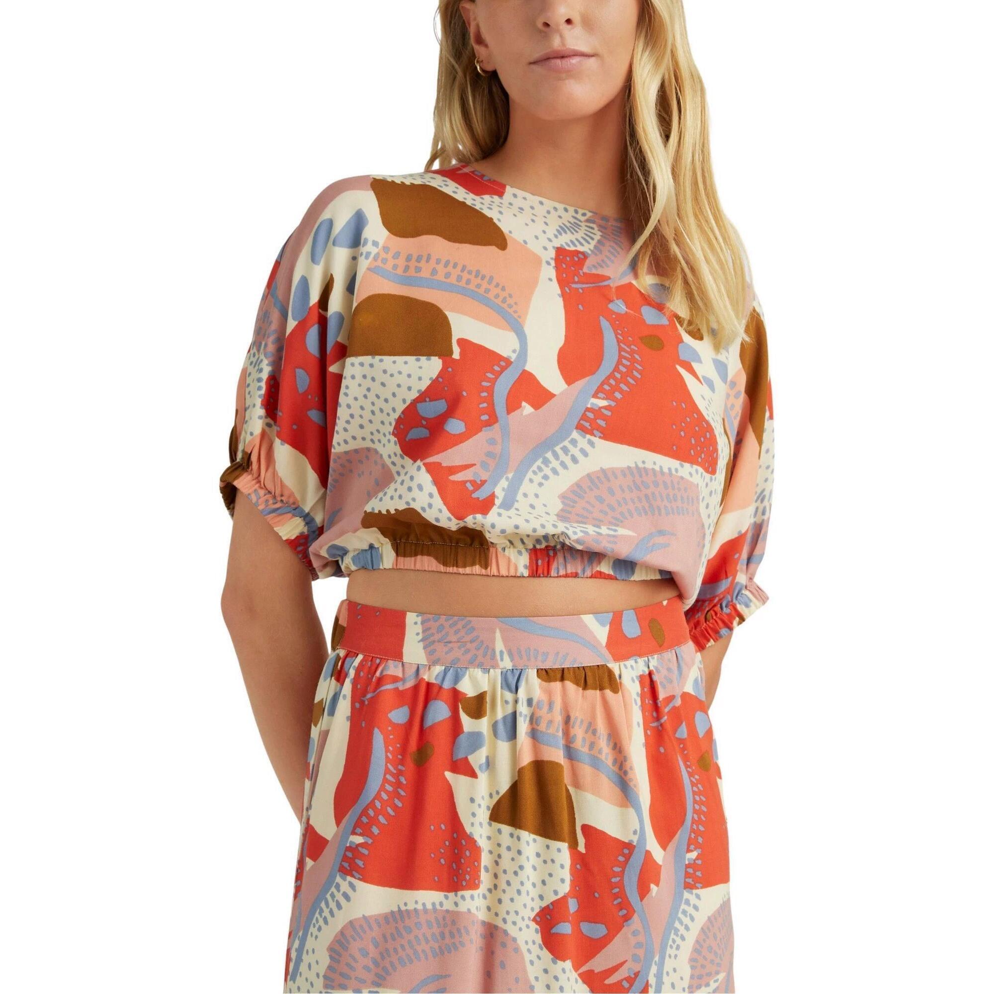 O'Neill - Crop Top Femmes Tidda Woven - T-shirt Manches Courtes - Multicolore - 36 Xs - Decathlon