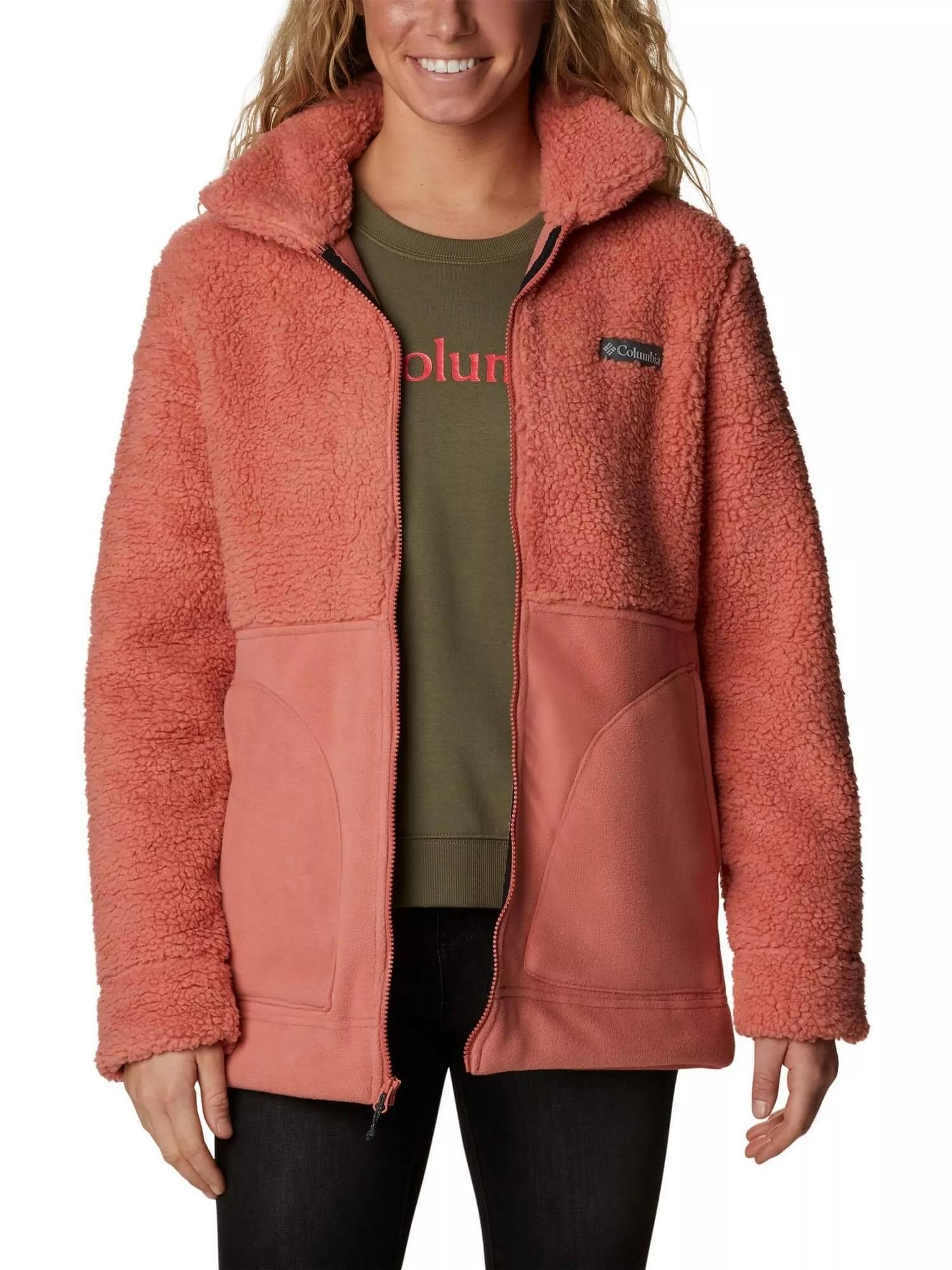 COLUMBIA Fleecepullover Winter Pass Sherpa Long Full Zip Damen - rosa