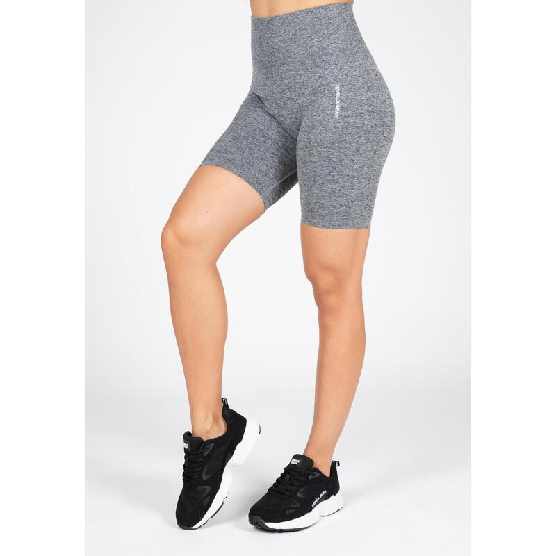 Quincy Seamless Cycling Shorts - Gray Melange /L