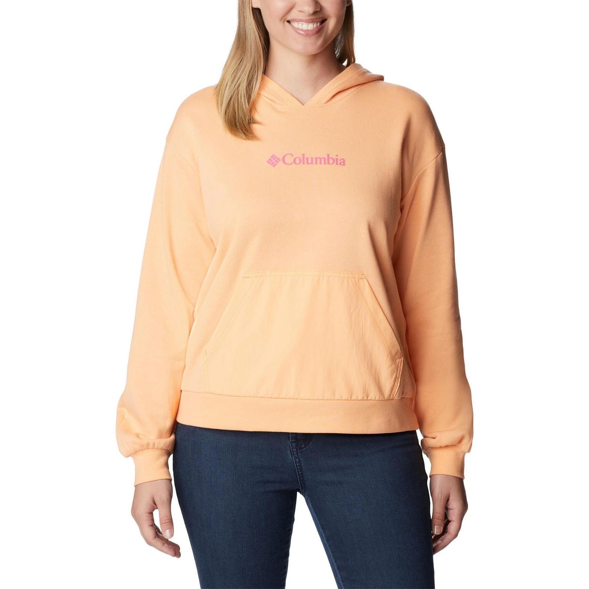 Columbia - Sweat À Capuche Pour Femmes Logo Iii French Terry - Pull - Jaune|orange - 40 M - Decathlon