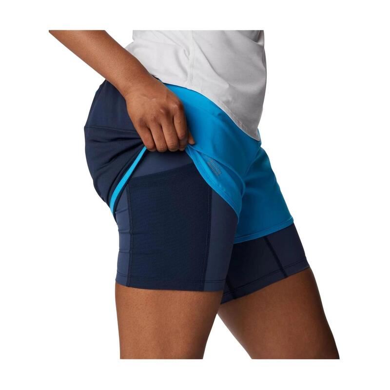 Krótkie spodnie dresowe W Endless Trail 2N1 - niebieskie