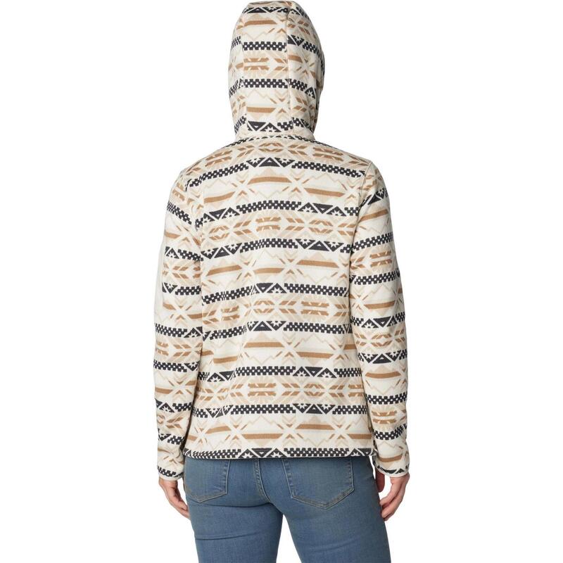 Fleecepullover W Sweater Weather Hooded Pullover Damen - sand