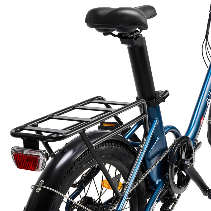 Hygge Virum Step 2024 opvouwbare e-bike, lichtgewicht stadsfiets in Saphire Blue