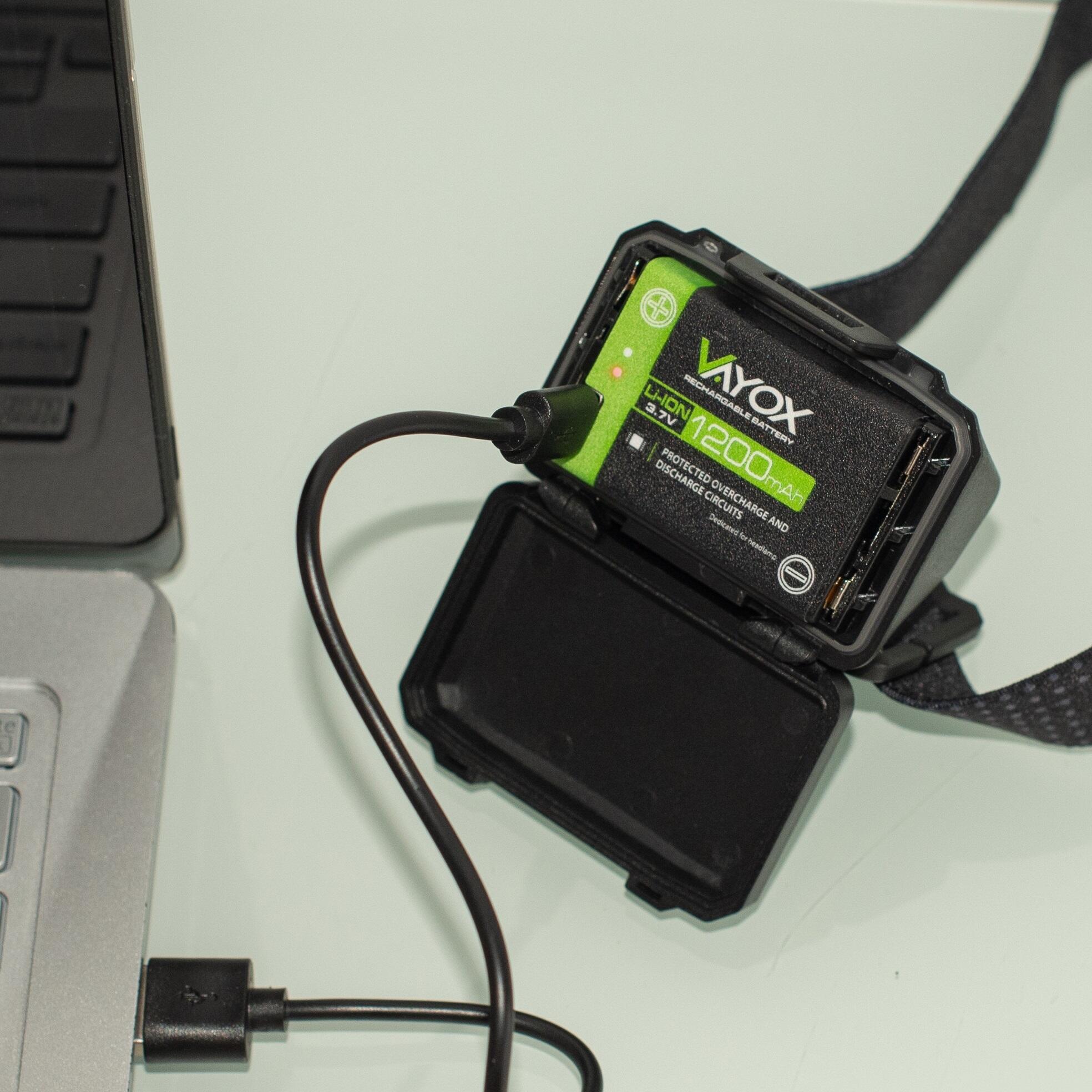 Batterij voor Vayox hoofdlampen VA0255 Li-Ion 1200mAh 3,7V 4/7