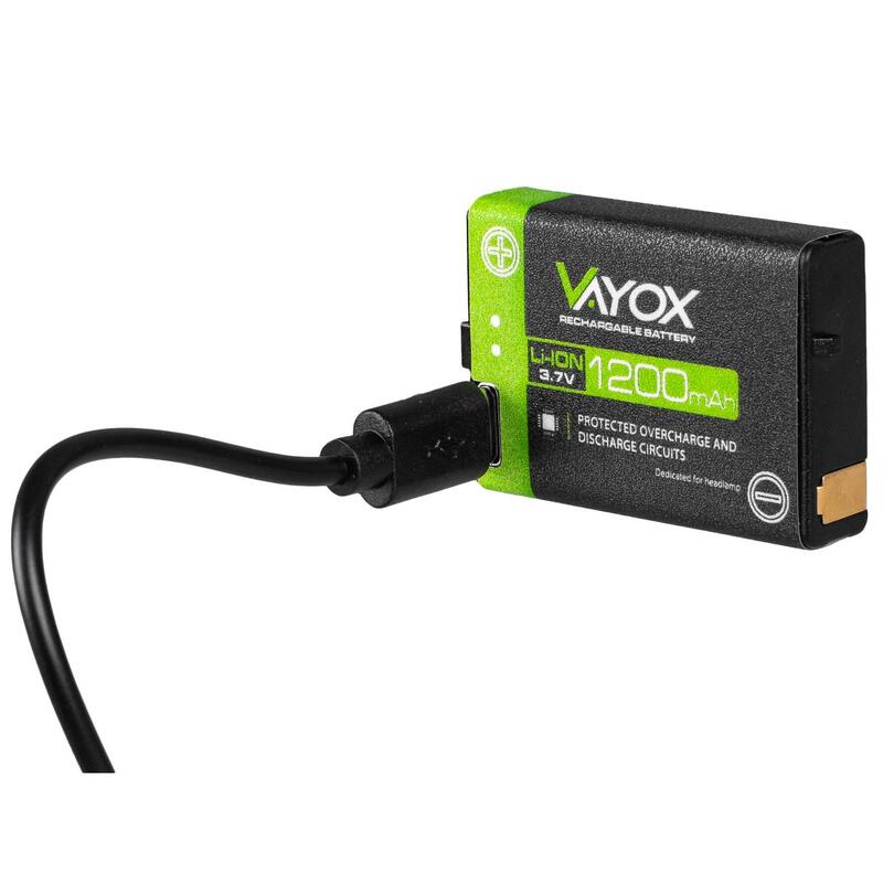Batterij voor Vayox hoofdlampen VA0255 Li-Ion 1200mAh 3,7V