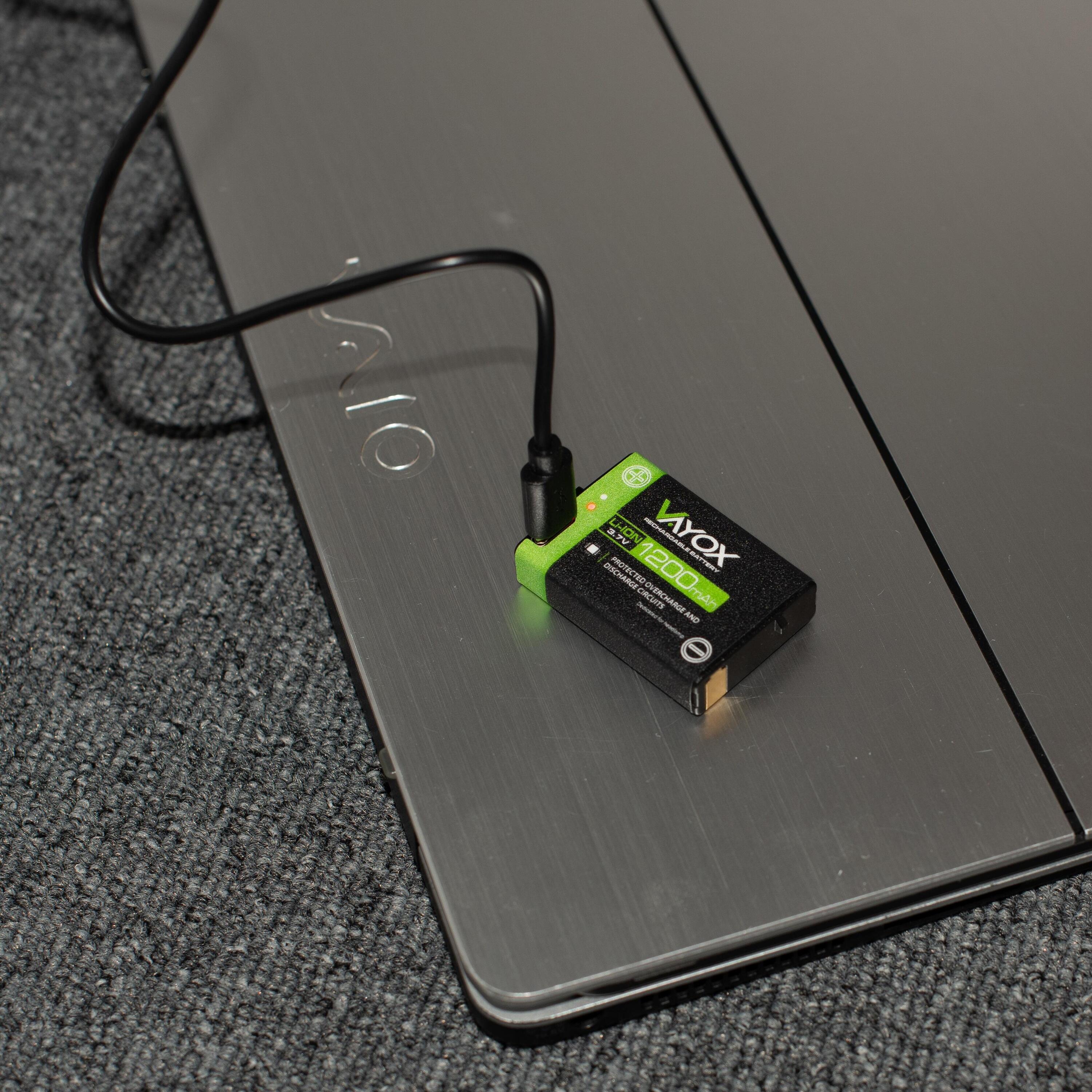 Batterij voor Vayox hoofdlampen VA0255 Li-Ion 1200mAh 3,7V 6/7