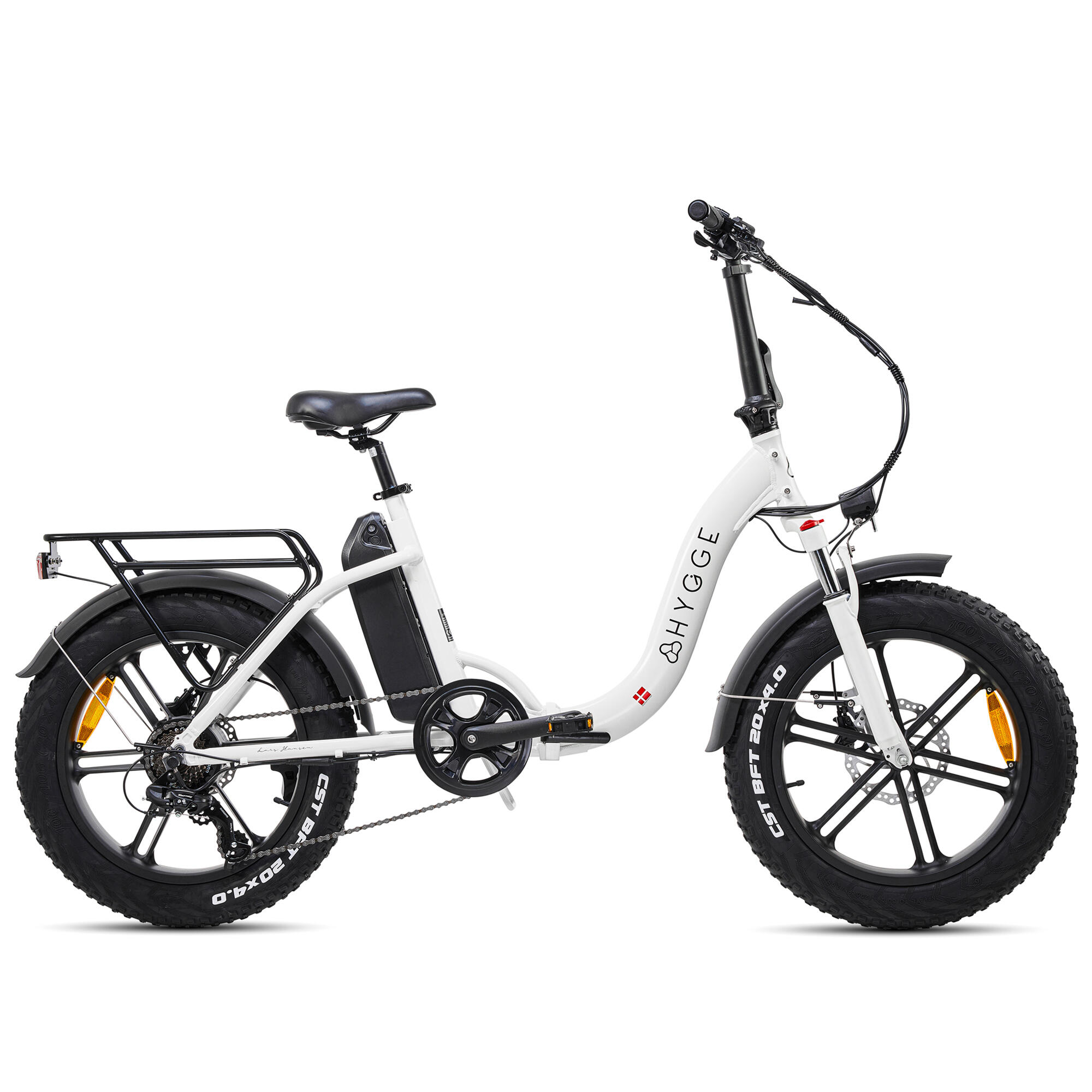 HYGGE BIKES Hygge Vester Step 2024 Electric Folding Bike 20 inch Wheel E-Bike | Heron White