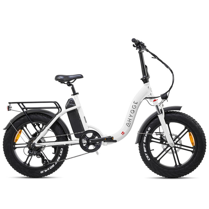 Vester Step 2025 - Vélo électrique pliable à gros pneus 48V 14Ah - Héron blanc