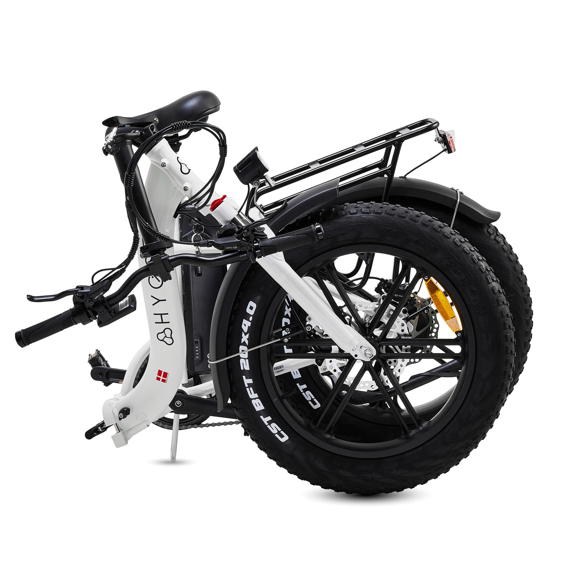 Hygge Vester Step 2024 Electric Folding Bike 20 inch Wheel E-Bike | Heron White 2/8