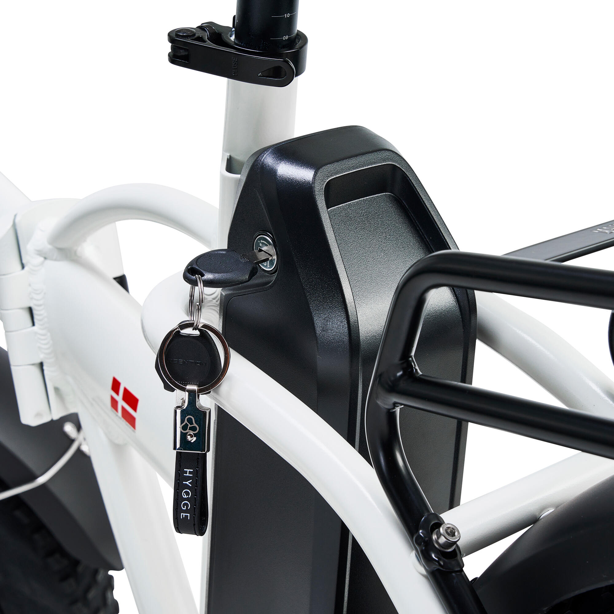 Hygge Vester 2024 Electric Folding Bike 20 inch Wheel E-Bike | Heron White 7/8