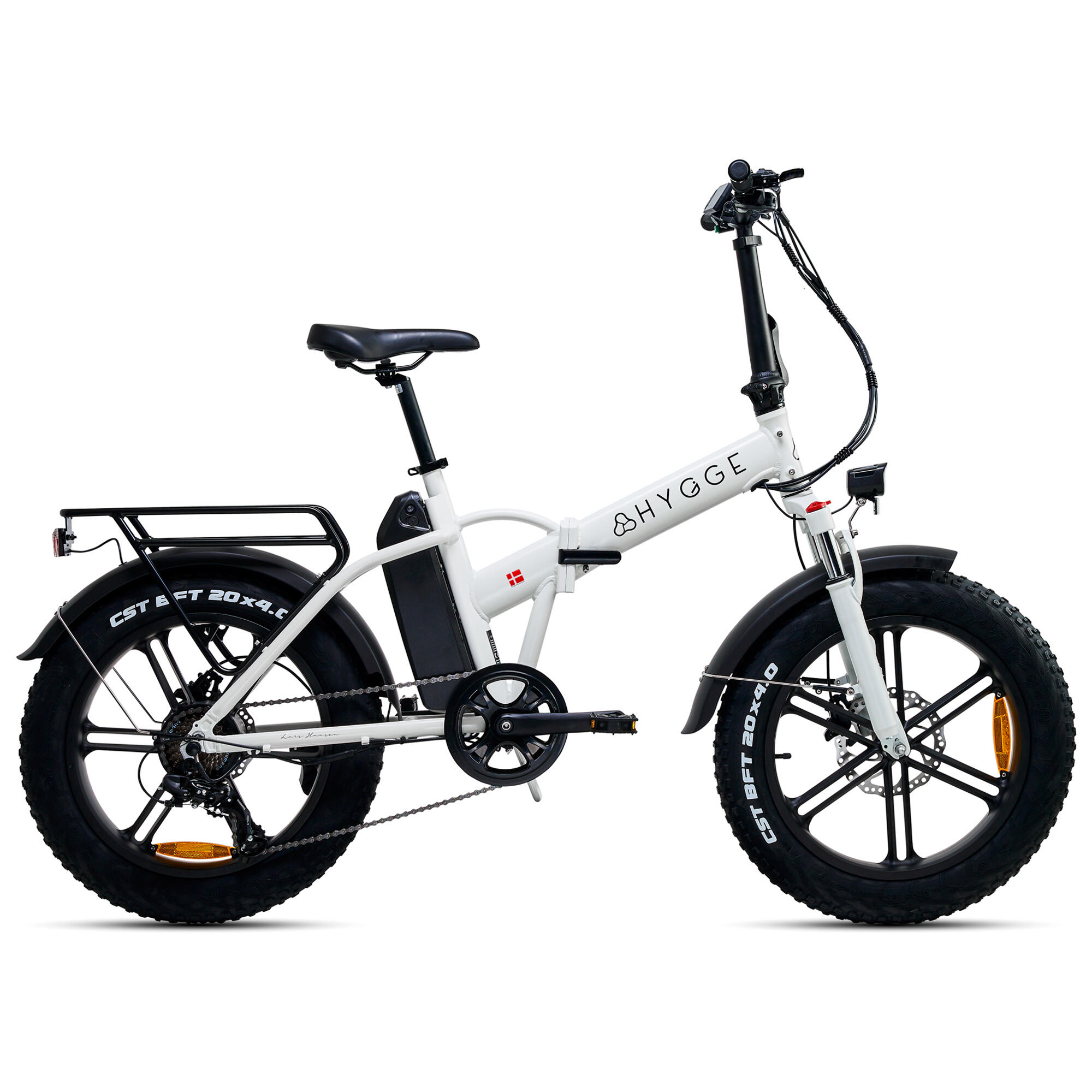 Hygge Vester 2024 Electric Folding Bike 20 inch Wheel E-Bike | Heron White 1/8