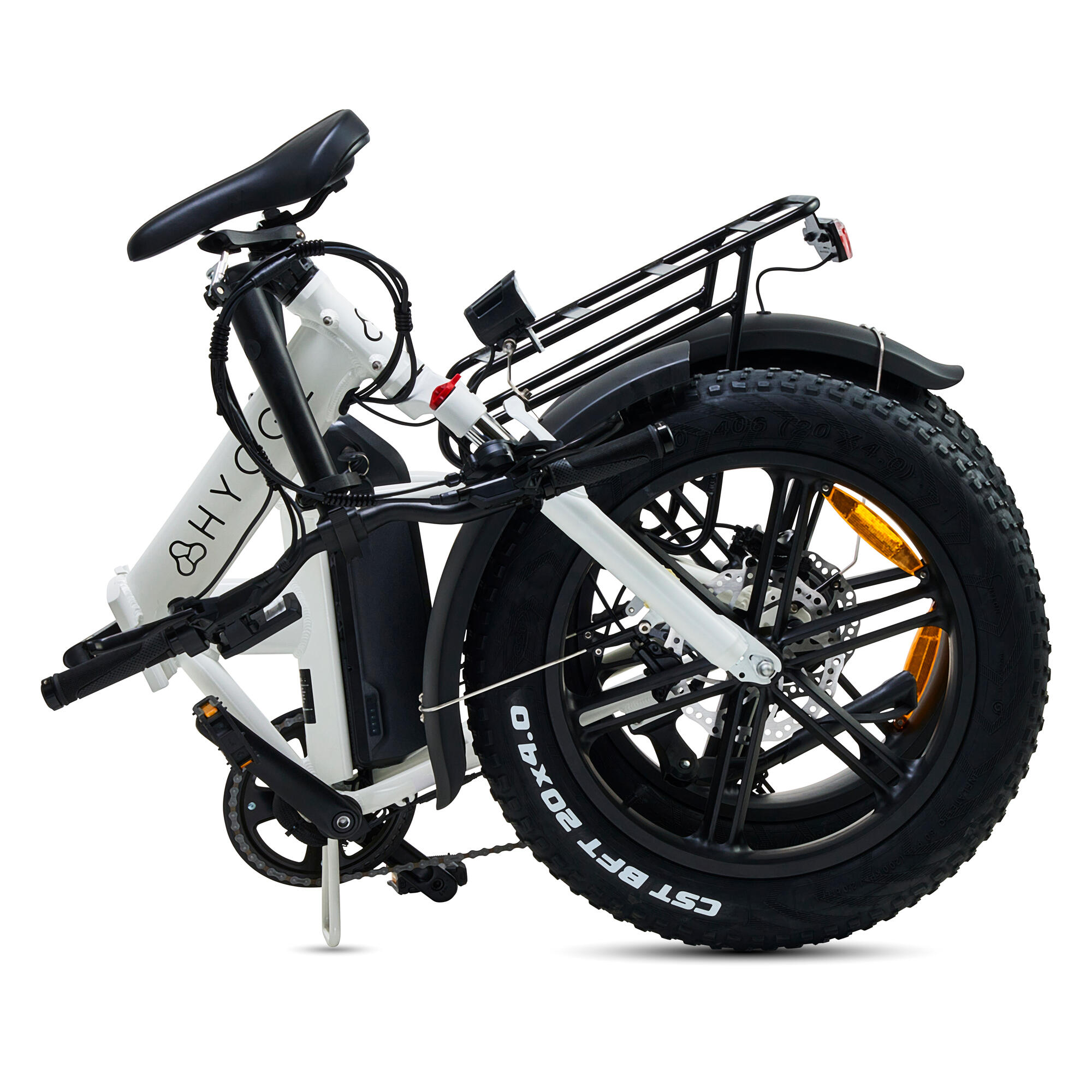 Hygge Vester 2024 Electric Folding Bike 20 inch Wheel E-Bike | Heron White 2/8