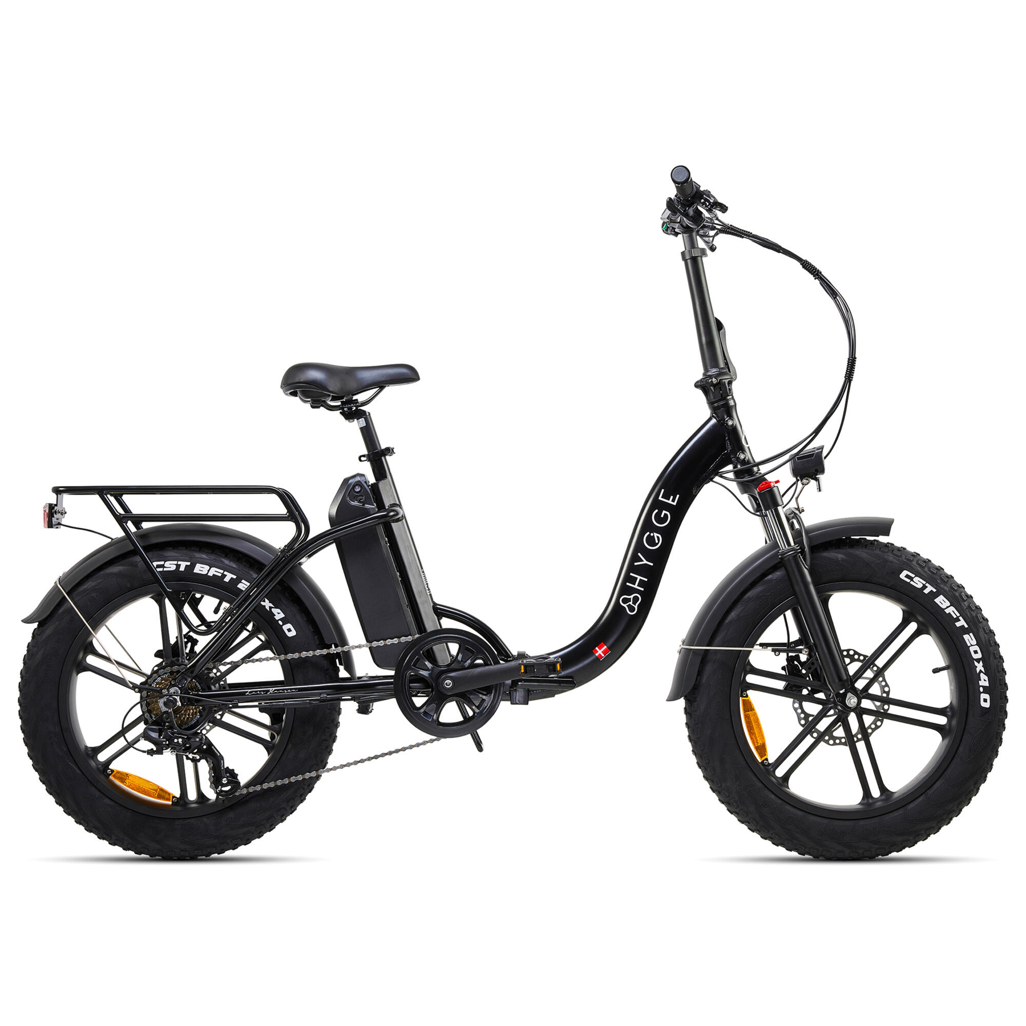 Hygge Vester Step 2024 Electric Folding Bike 20 inch Wheel E-Bike | Onyx Black 1/8