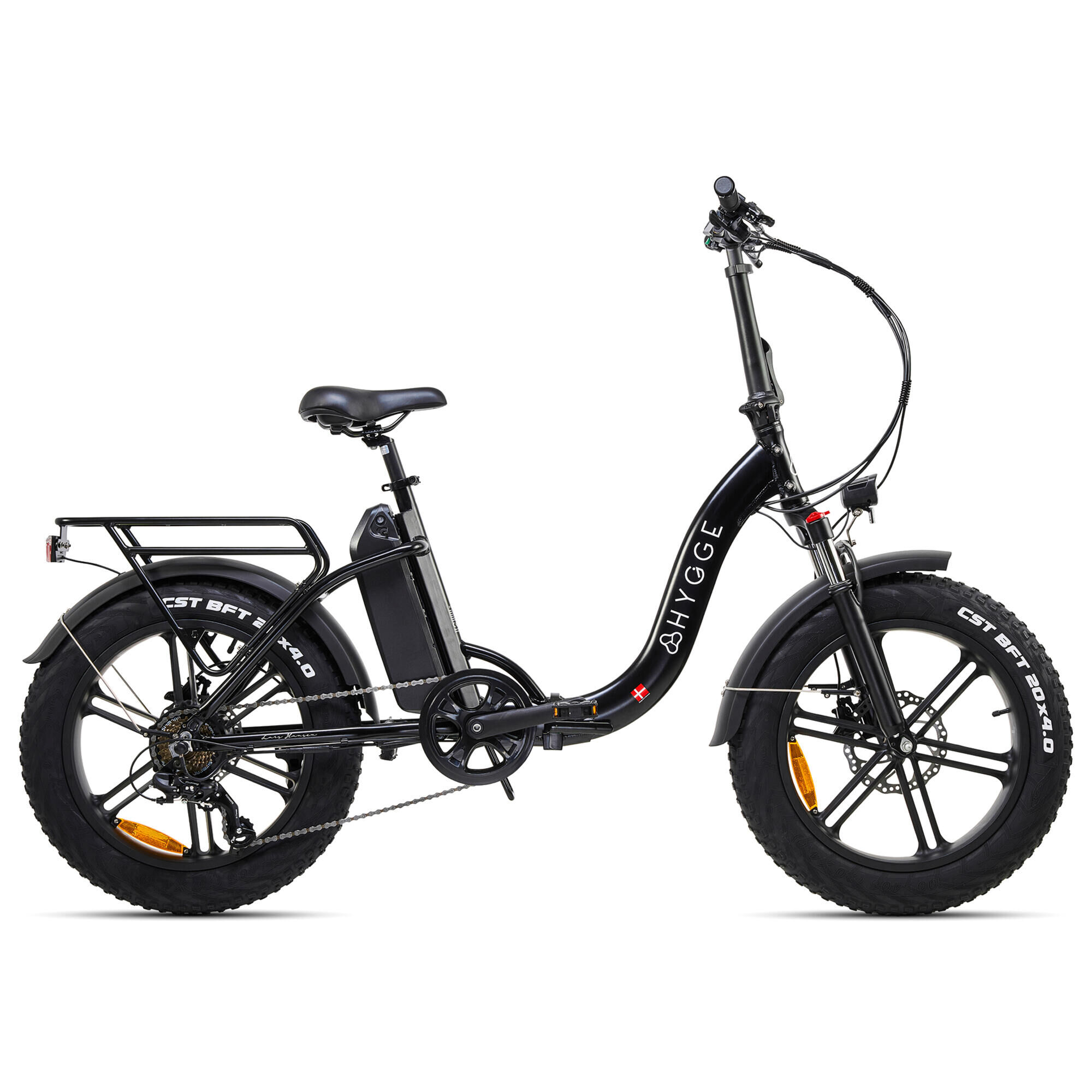 HYGGE BIKES Hygge Vester Step 2024 Electric Folding Bike 20 inch Wheel E-Bike | Onyx Black