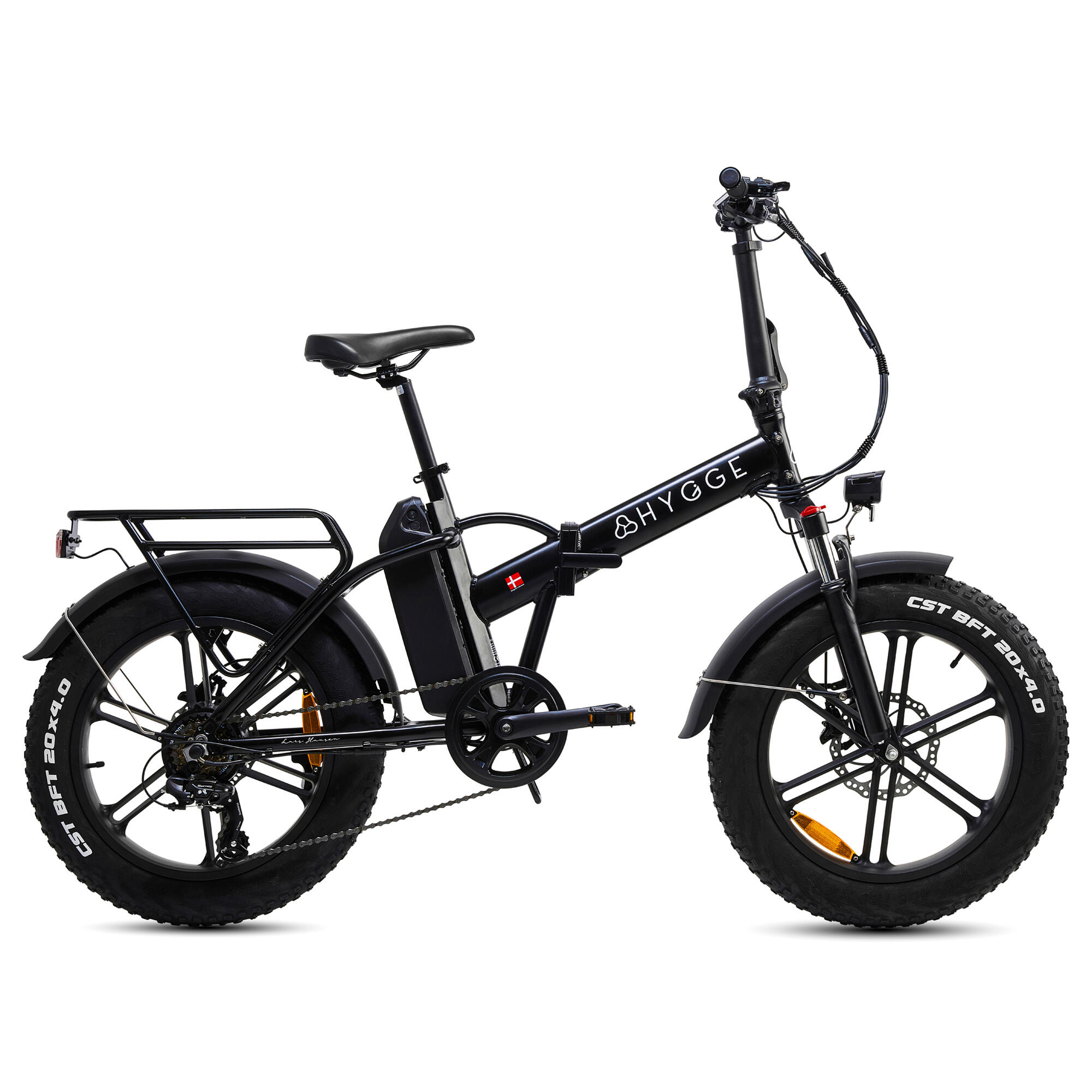 Hygge Vester 2024 Electric Folding Bike 20 inch Wheel E-Bike | Onyx Black 1/8