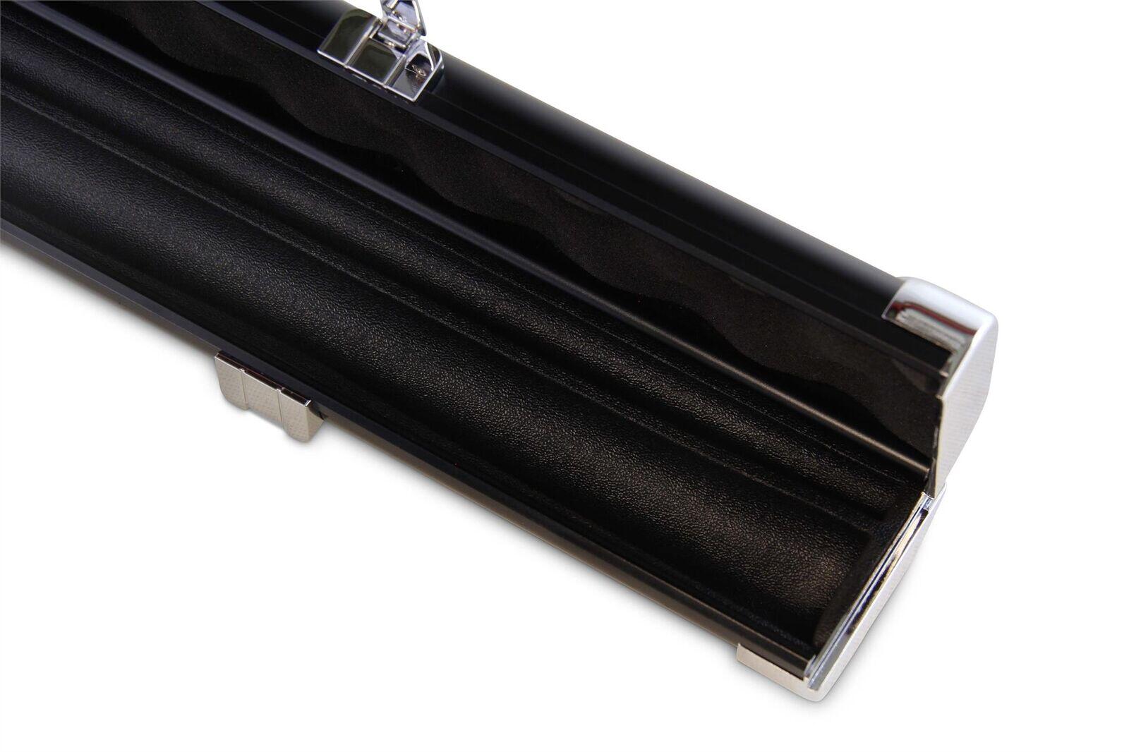 Baize Master PRESTIGE BLACK 1 Piece 2 Slot Metal Snooker Pool Cue Case 6/6