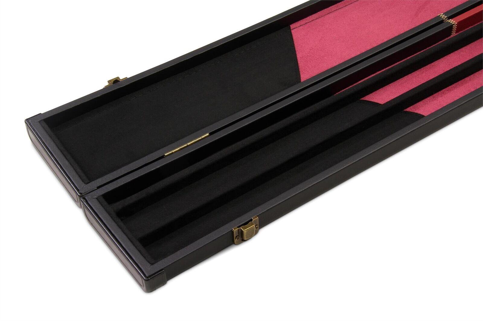 Deluxe 1 Piece WIDE BURGUNDY CHEQUERED Snooker Pool Cue Case - Holds 3 Cues 7/7