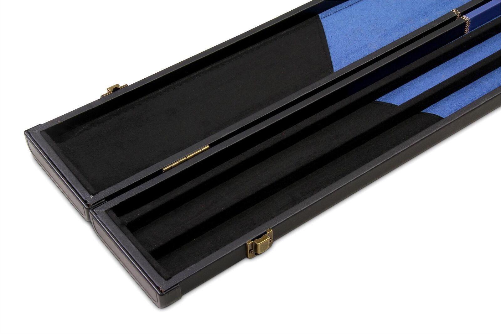 Deluxe 1 Piece WIDE BLUE CHEQUERED Snooker Pool Cue Case - Holds 3 Cues 6/7