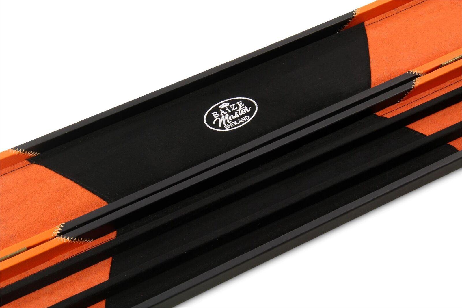 Baize Master 1 Piece WIDE ORANGE ARROW Snooker Pool Cue Case - Holds 3 Cues 6/7
